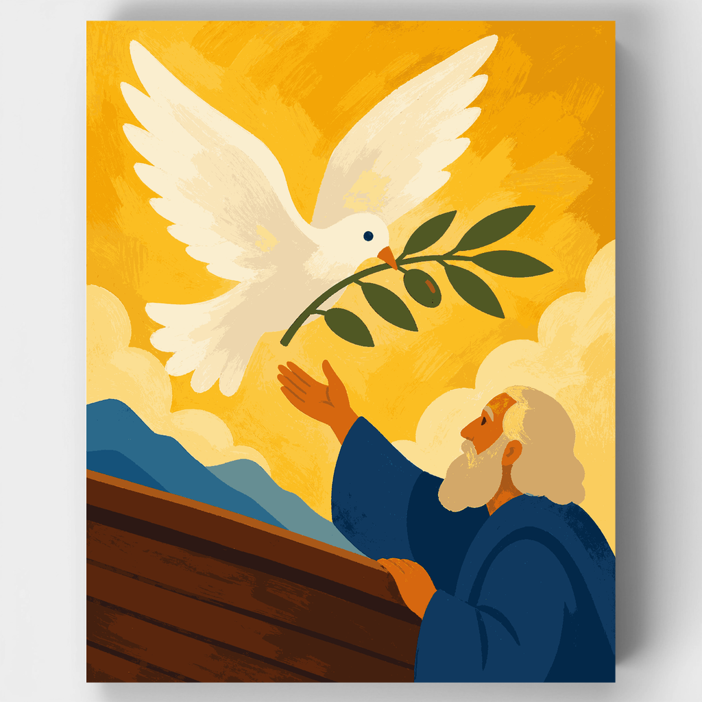 Noah's Dove of Peace - Paint by Numbers Kit