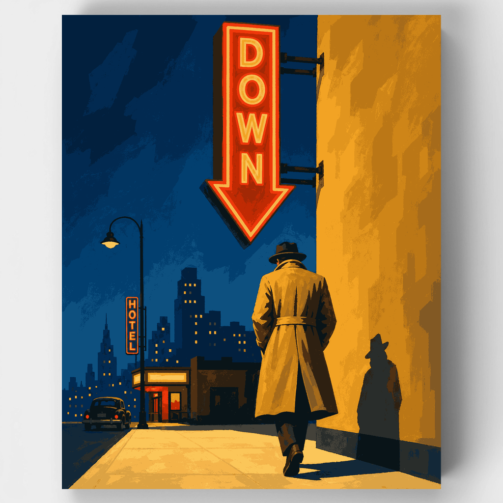 Noir Neon Down - Kit de pintura por números — Estándar