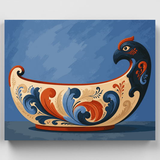 Norwegian Ale Hen Bowl - Paint by Numbers Kit