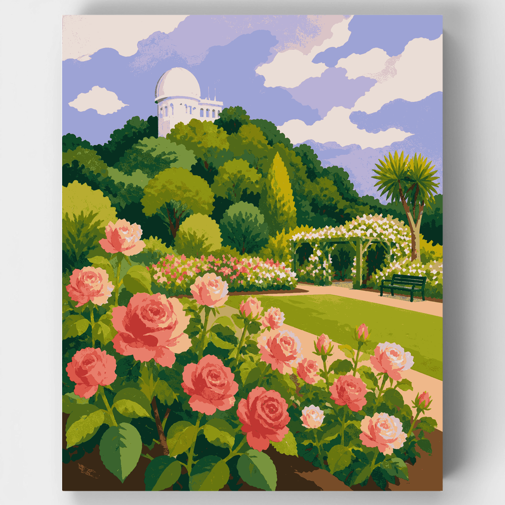 Jardín de rosas del observatorio - Kit de pintura por números — Estándar