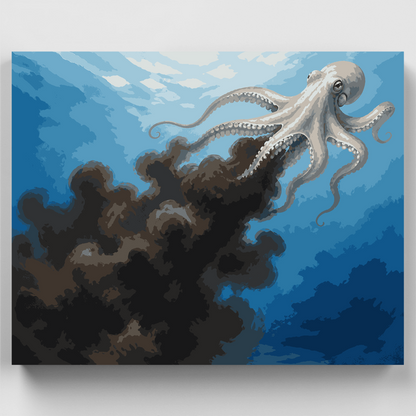 Octopus Ink Escape - Paint by Numbers Kit
