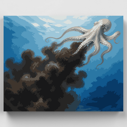 Octopus Ink Escape - Paint by Numbers Kit