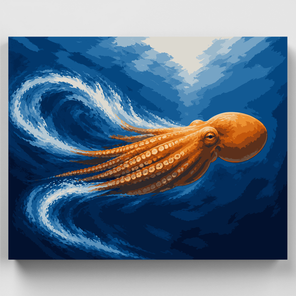 Kit de pintura por números - Octopus Jet Stream — Estándar