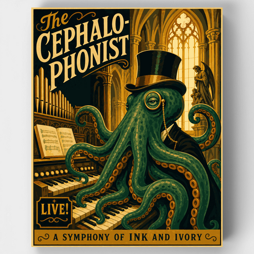 Octopus Organist - Paint by Numbers Kit