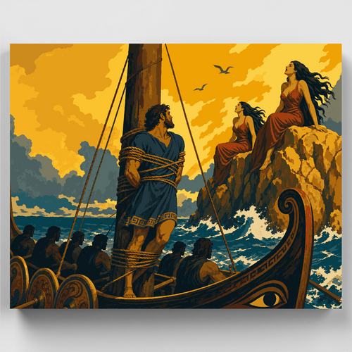 Odysseus and the Sirens - Paint by Numbers Kit