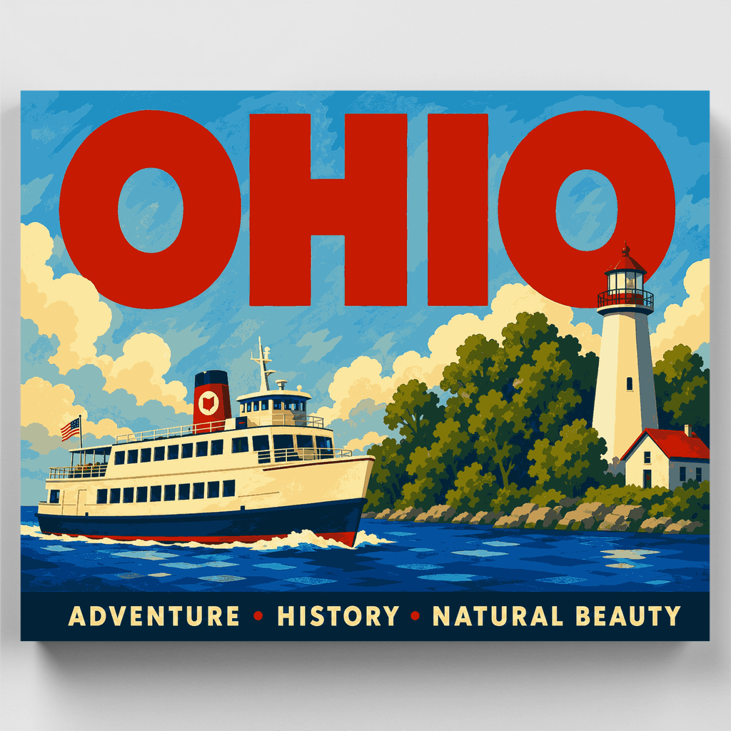 Crucero del faro de Ohio - Kit de pintura por números — Estándar