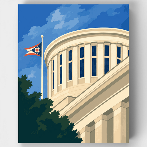 Ohio Statehouse Dome - Paint by Numbers Kit