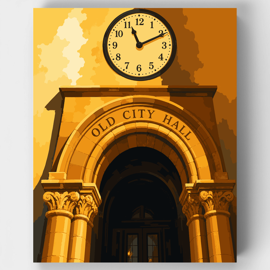 Reloj del Antiguo Ayuntamiento - Kit de pintura por números — Estándar