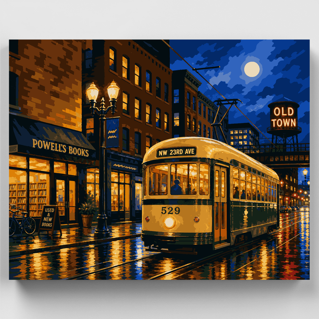 Old Town Streetcar - Paint by Numbers Kit