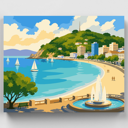 Oriental Bay Curve - Paint by Numbers Kit