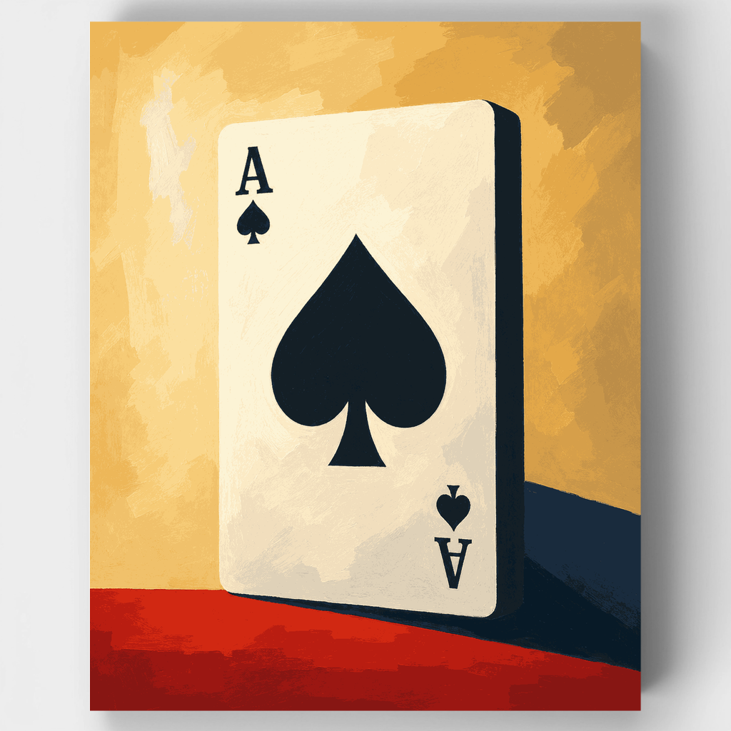 Kit de pintura por números - As de picas de gran tamaño — Estándar