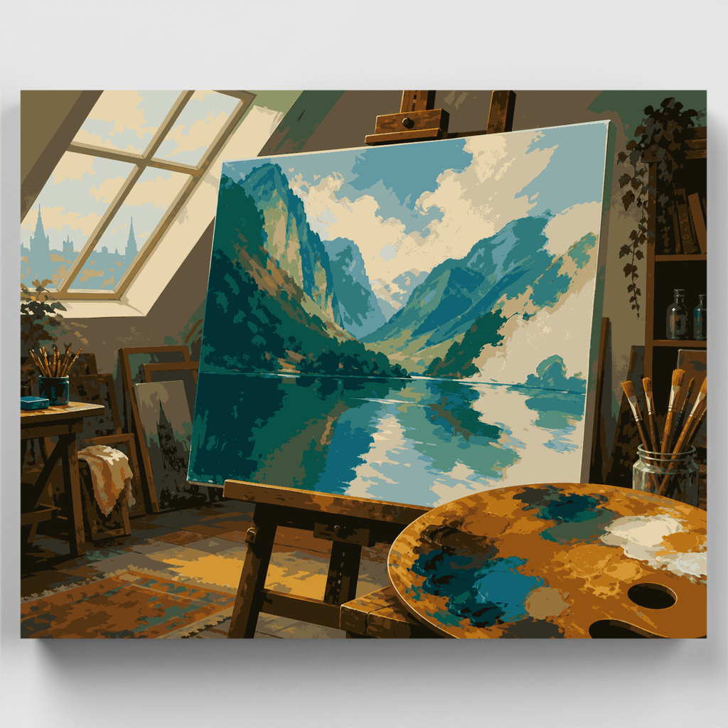 Painter's Loft Easel - Paint by Numbers Kit