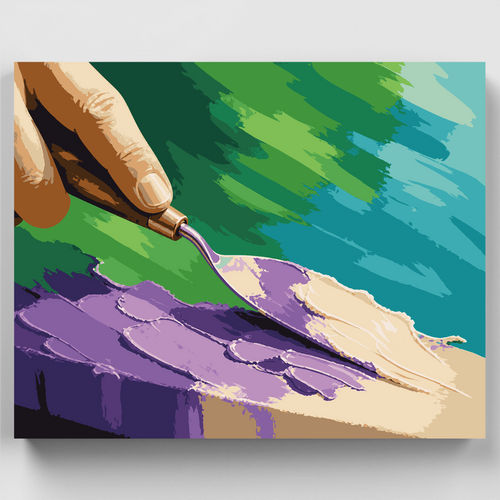Palette Knife Close-Up - Paint by Numbers Kit