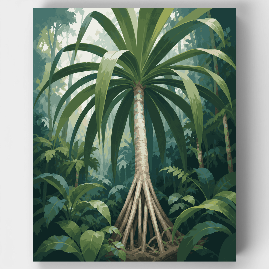 Pandanus Screw-Palm Canopy - Paint by Numbers Kit