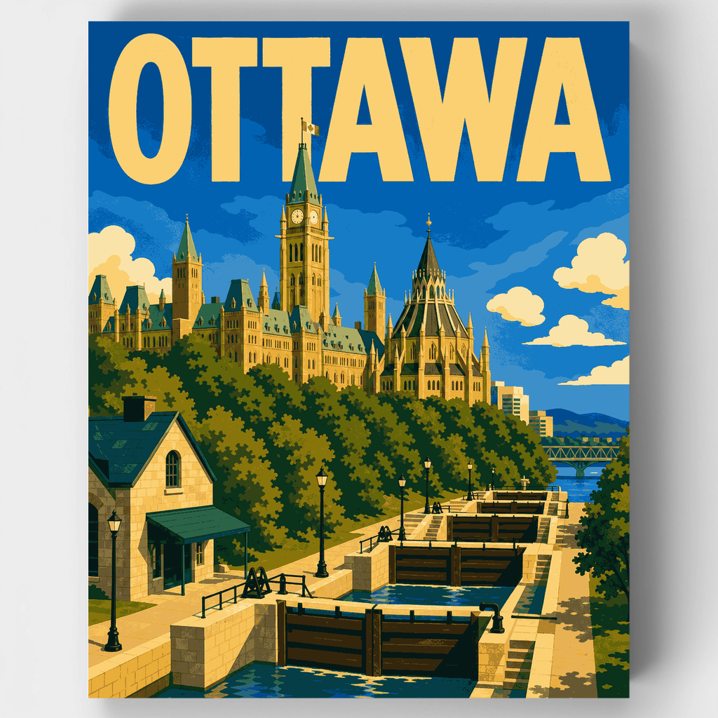 Esclusas de Parliament Hill - Kit de pintura por números — Estándar