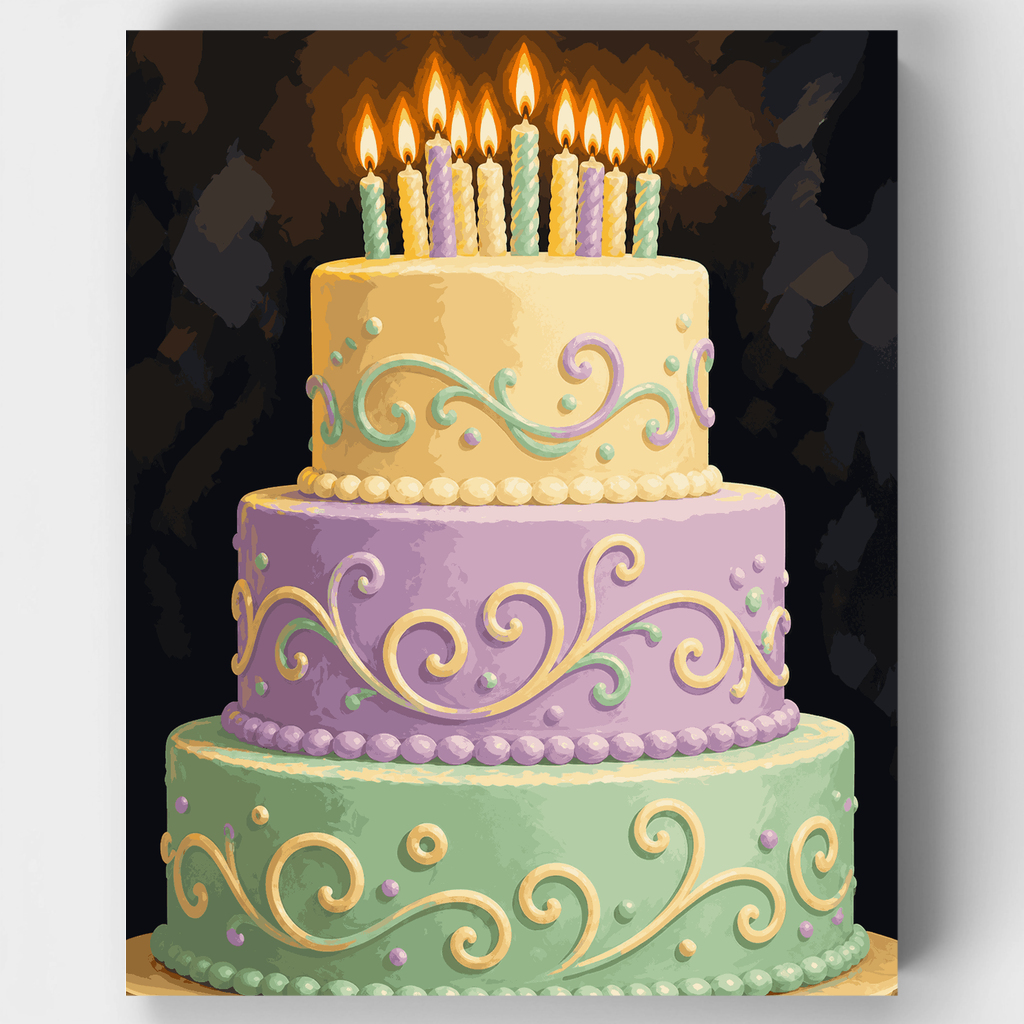 Pastel Tiered Celebration - Paint by Numbers Kit