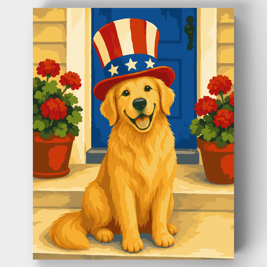 Patriotic Pup - Paint by Numbers Kit