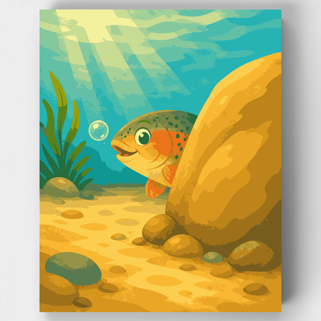 Trucha escondite - Kit de pintura por números — Estándar