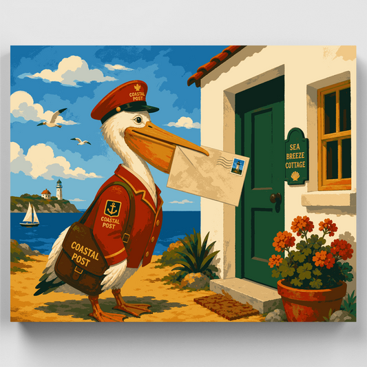 Pelican Postman - Paint by Numbers Kit