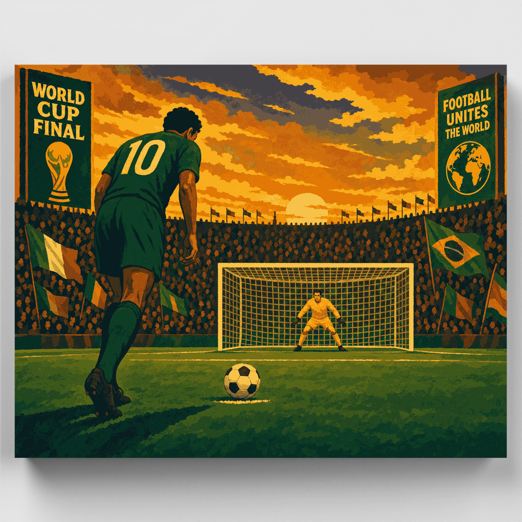 Penalty Kick Sunset - Paint by Numbers Kit
