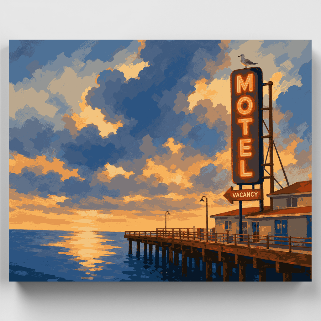 Letrero de muelle vacío - Kit de pintura por números — Estándar