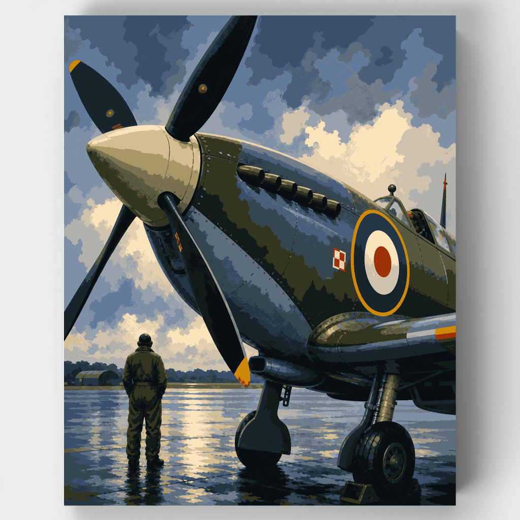 Piloto al amanecer - Kit de pintura por números — Estándar