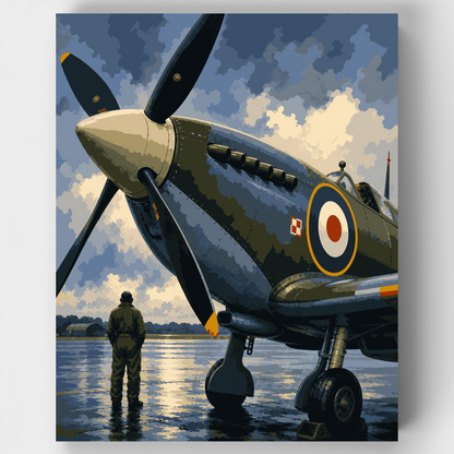 Pilot at Dawn - Paint by Numbers Kit