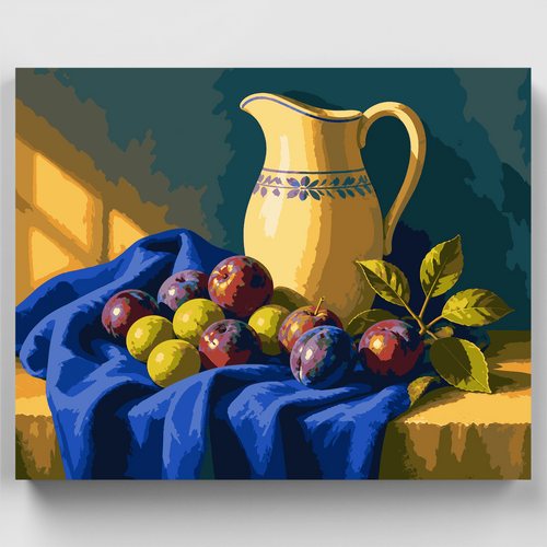 Pitcher and Plums - Paint by Numbers Kit
