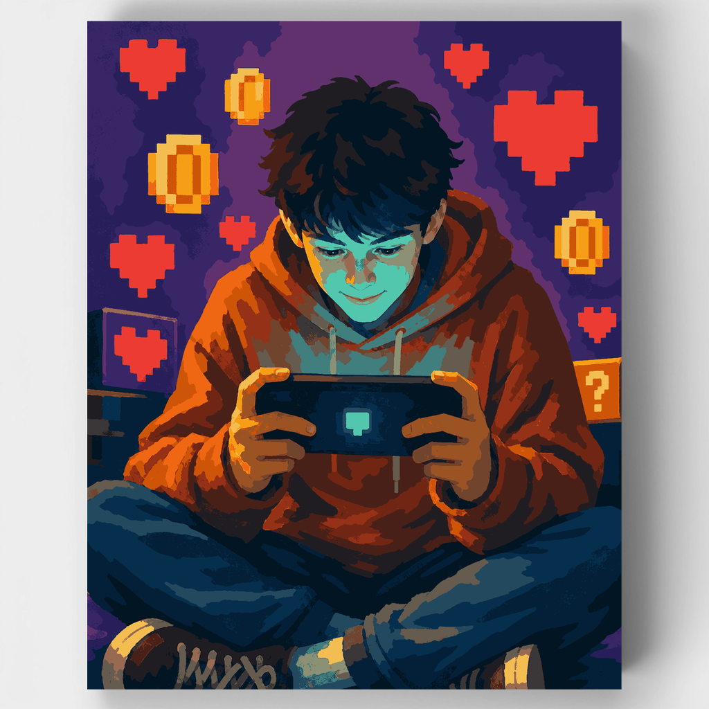 Kit de pintura por números - Pixel Game Boy — Estándar