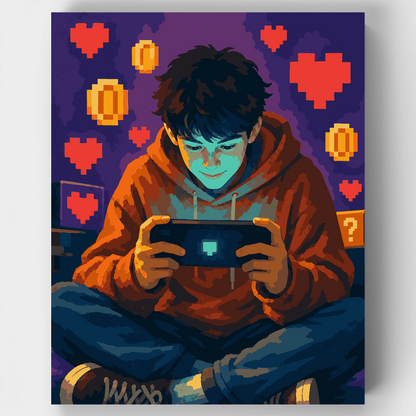 Pixel Game Boy - Paint by Numbers Kit