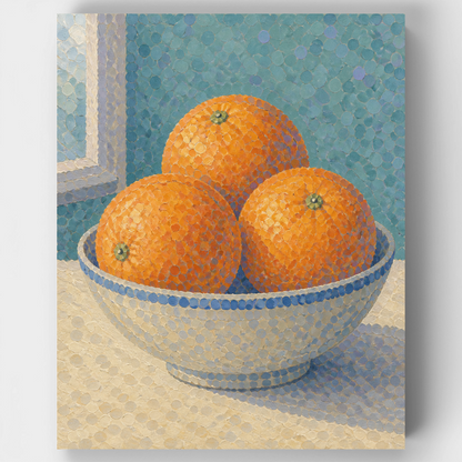 Pointillist Oranges - Paint by Numbers Kit