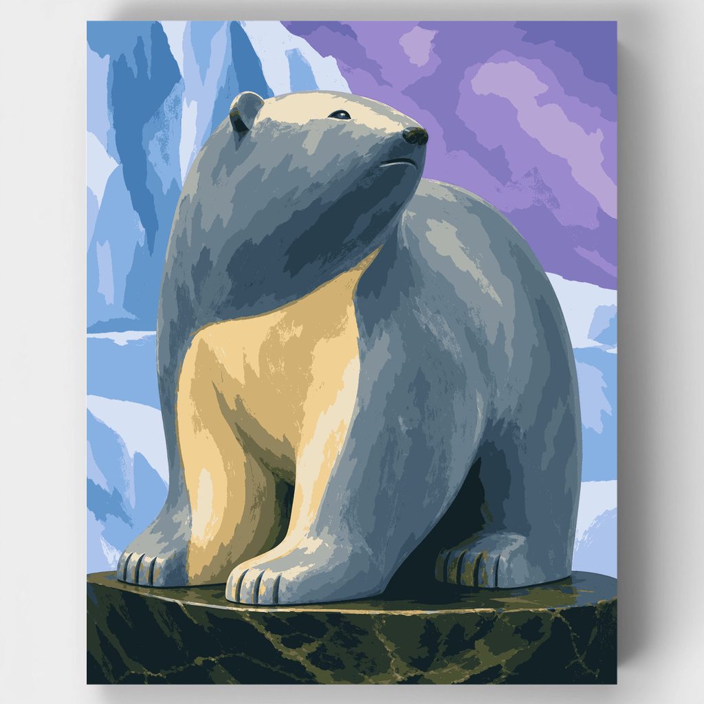 Polar Bear Sculpture - Paint by Numbers Kit
