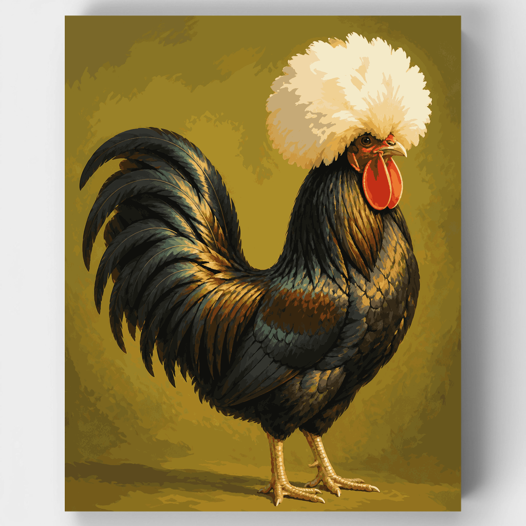 Polish Rooster Profile - Paint by Numbers Kit