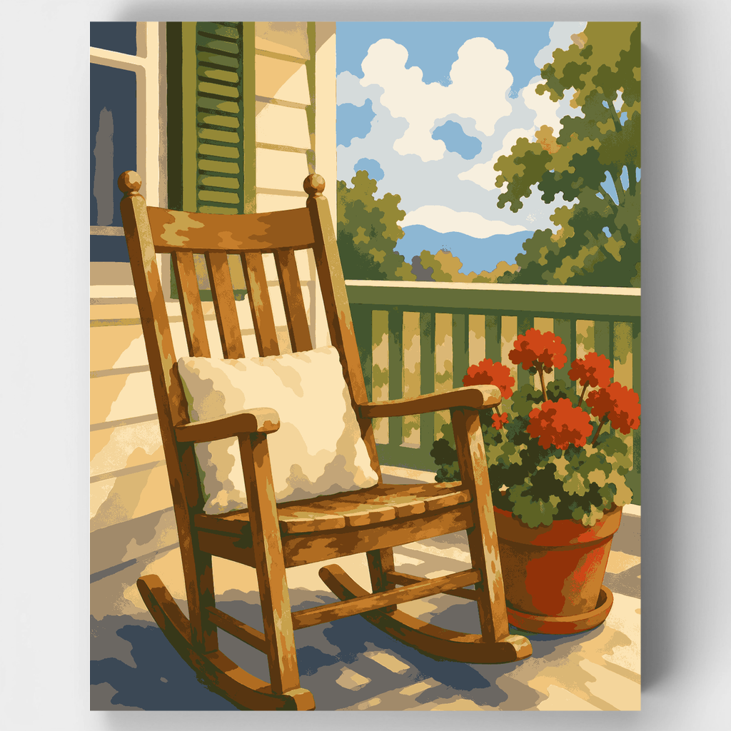 Mecedora de porche - Kit de pintura por números — Estándar