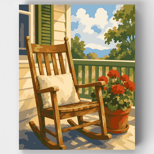 Porch Rocking Chair - Paint by Numbers Kit