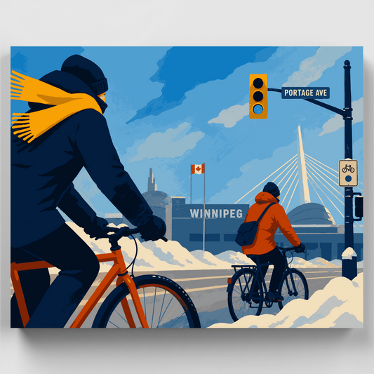 Portage Avenue Cyclists - Paint by Numbers Kit