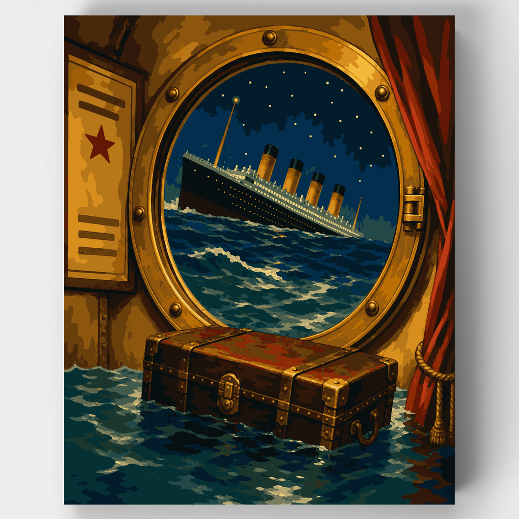Porthole at Night - Paint by Numbers Kit