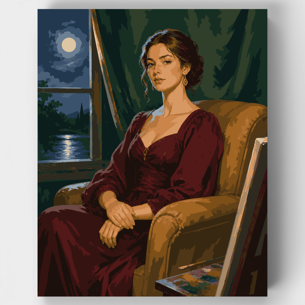 Retrato a la luz de la luna - Kit de pintura por números — Estándar