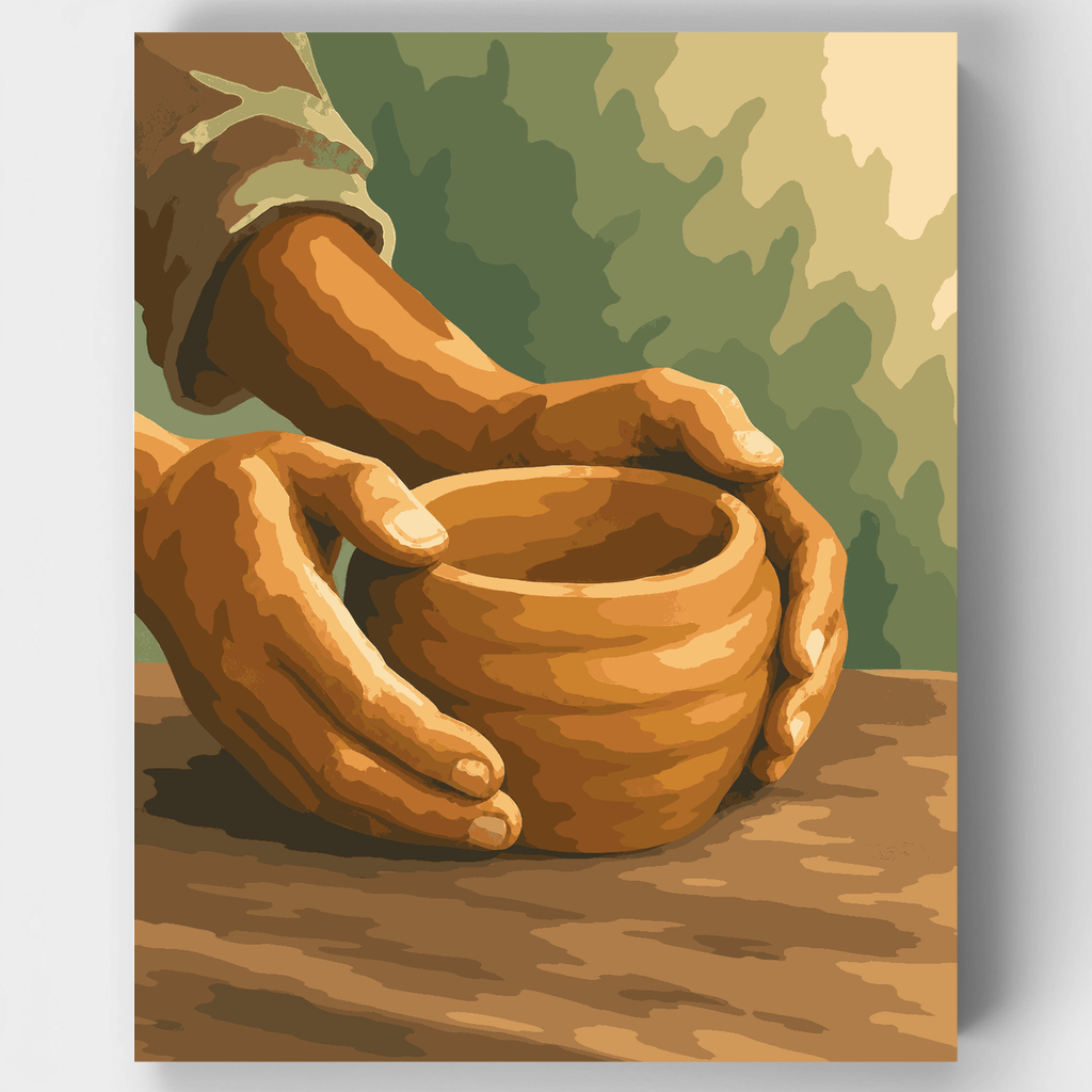 Manos de Alfarero - Kit de Pintura por Números — Estándar