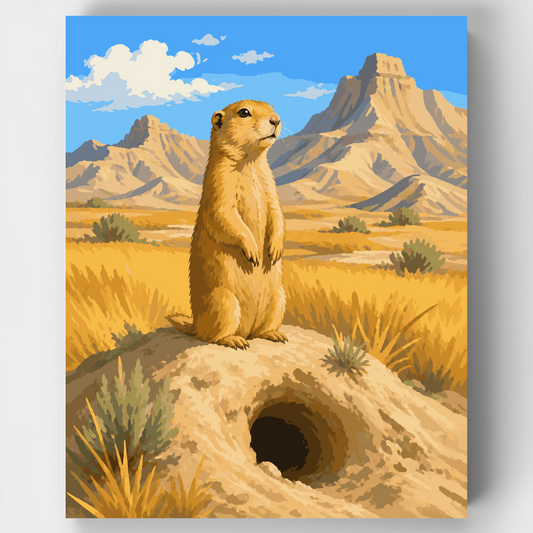 Prairie Dog Sentinel - Paint by Numbers Kit