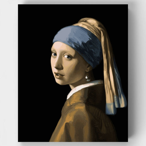 Girl with a Pearl Earring Masterpiece - Paint by Numbers Kit