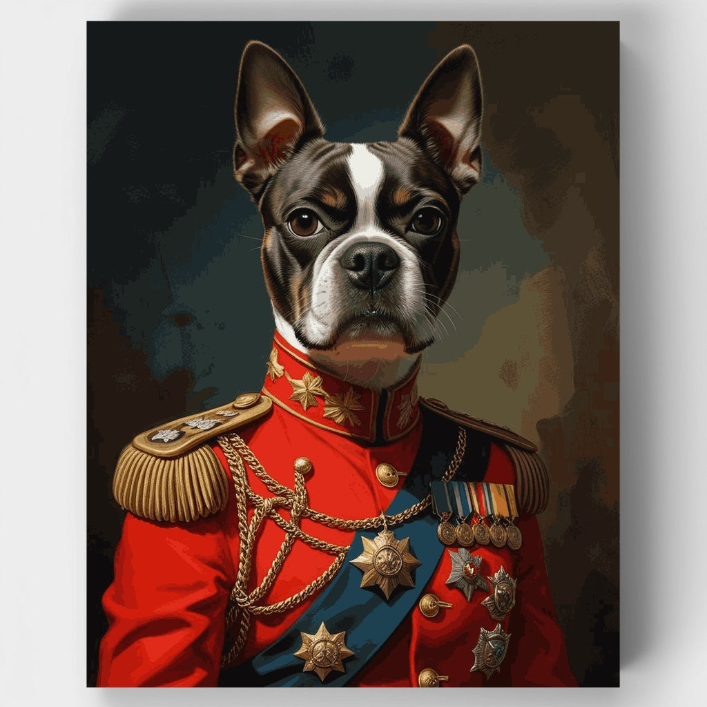 Kit de pintura por números - Boston Terrier General — Estándar