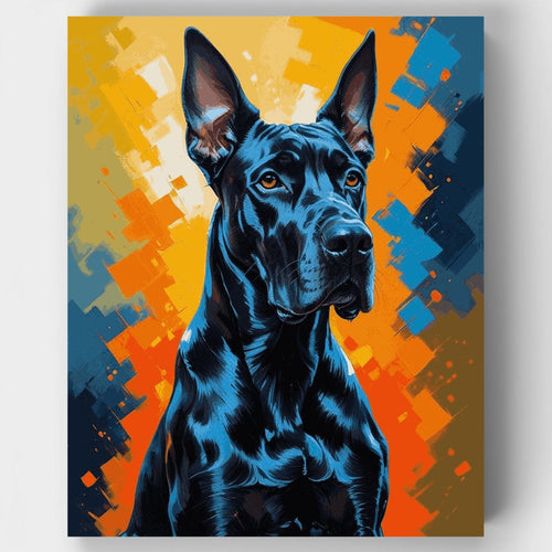 Striking Blue Great Dane Portrait - Paint by Numbers Kit