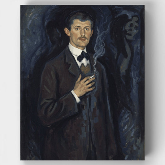 Self‑Portrait with a Cigarette - Paint by Numbers Kit