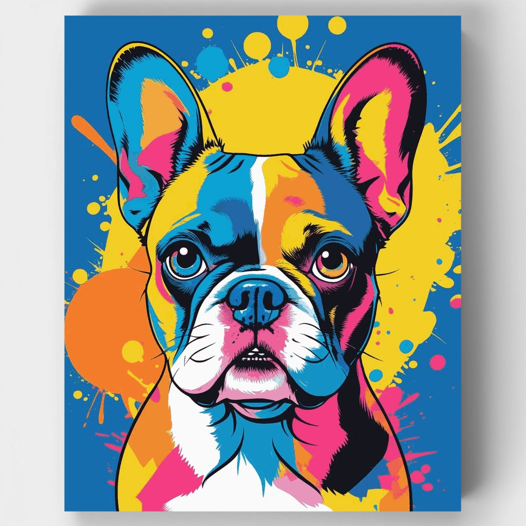 Pop Art French Bulldog Explosion - Paint by Numbers Kit