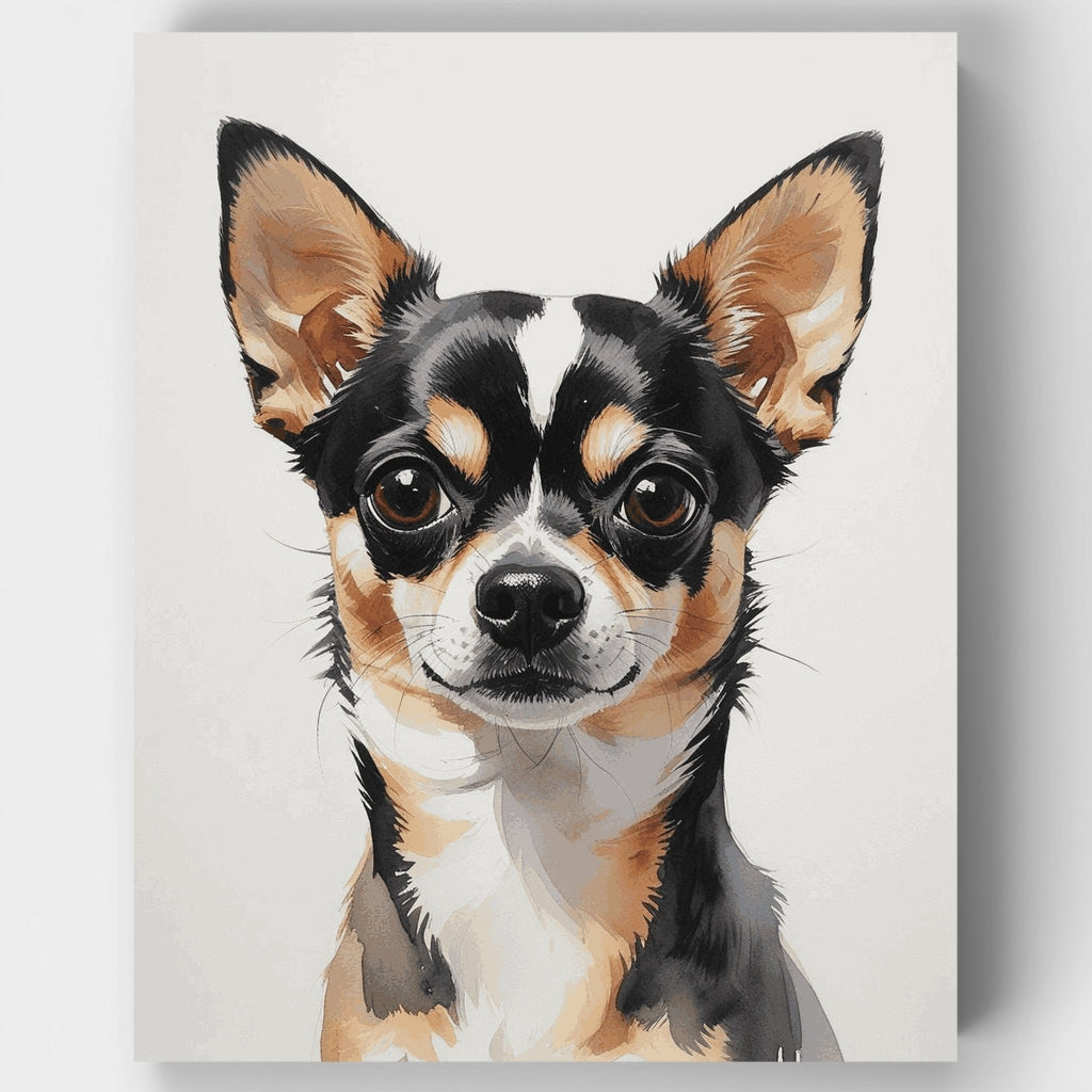 Adorable Chihuahua Portrait - Paint by Numbers Kit