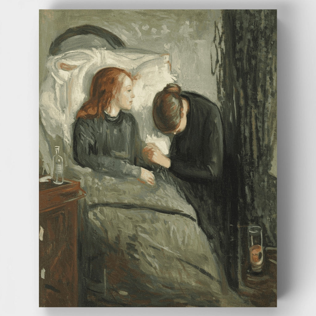 El niño enfermo - Kit de pintura por números — Estándar