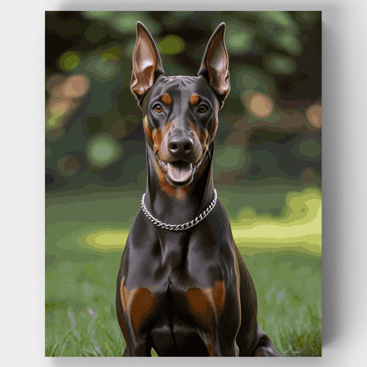 Doberman Portrait - Paint by Numbers Kit