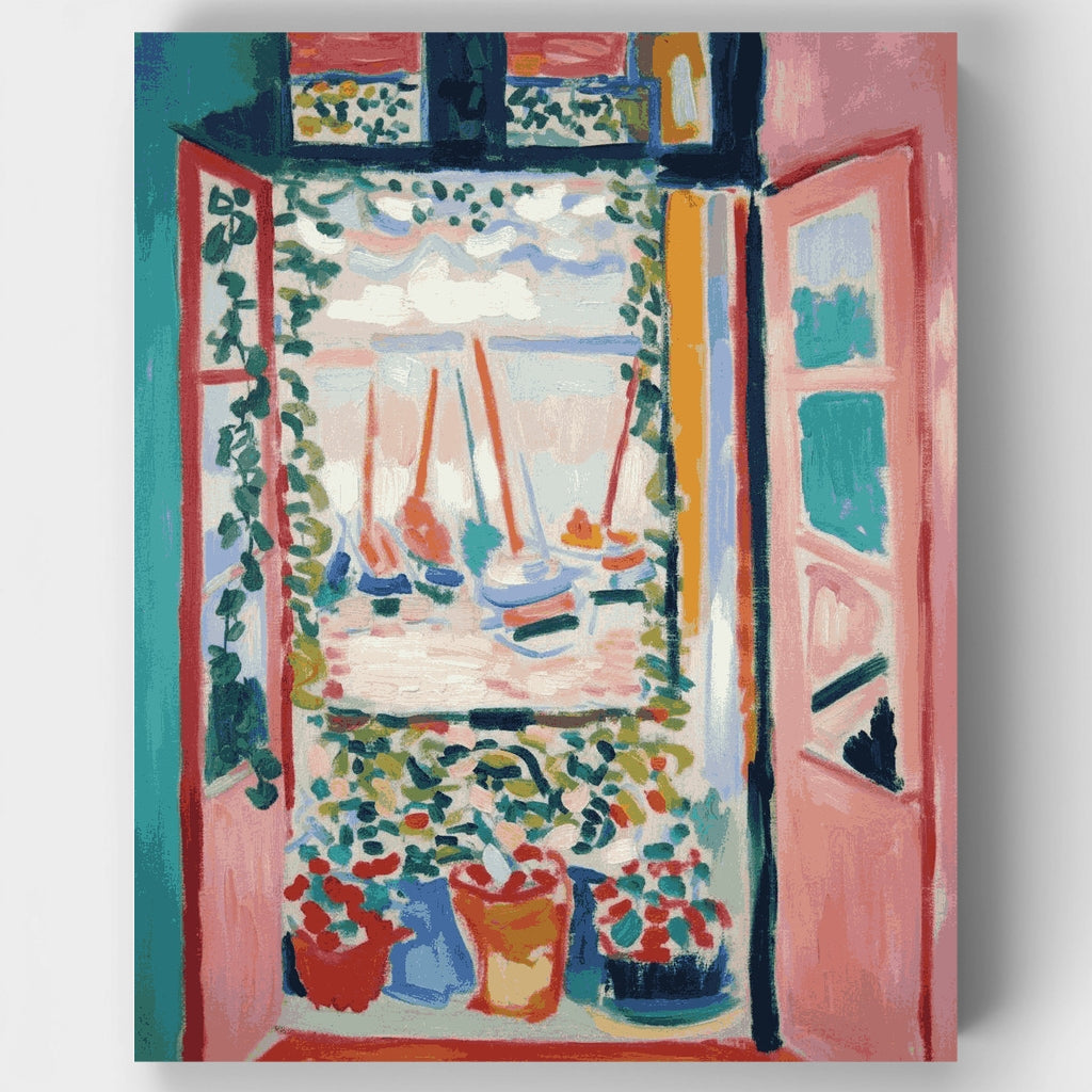 Ventana abierta - Kit de pintura por números — Estándar