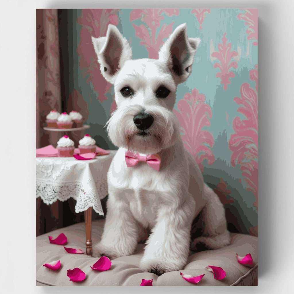 Kit de pintura por números: Fiesta de té del elegante schnauzer — Estándar